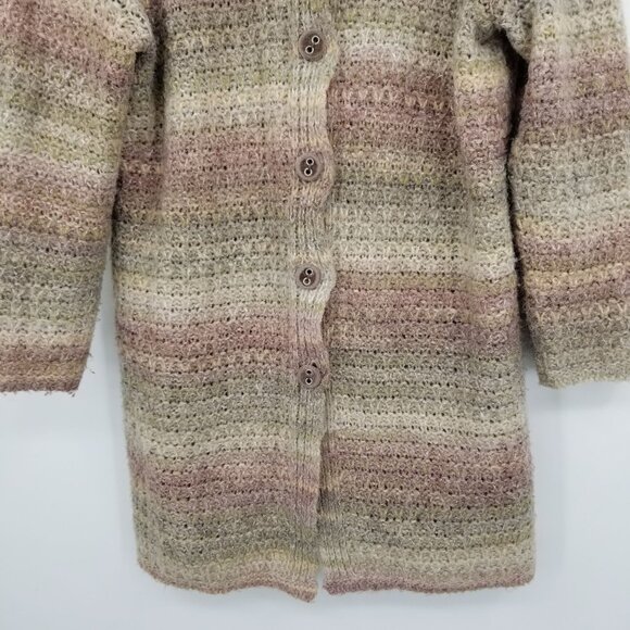 J. Jill Wool Alpaca/Wool Blend Button Cardigan Sweater M Petite Cottagecore Boho - Picture 8 of 12